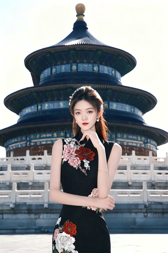 天坛旗袍照_6