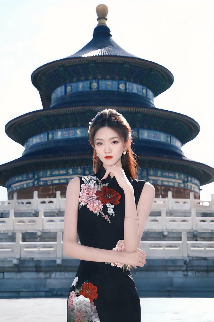 天坛旗袍照_2